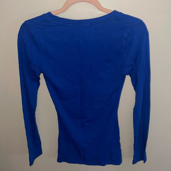 Heart & Hip, royal blue long sleeve top size small - Picture 3 of 3